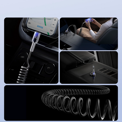 Cable de Datos y Carga USB-C - Lightning Joyroom S-A43 Crystal, 30W, 1.5m, Negro