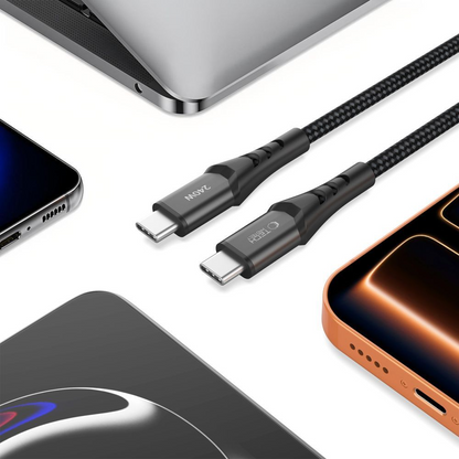 Cable de Datos y Carga USB-C - USB-C Tech-Protect UB11T Ultraboost, 240W, 1m, Negro