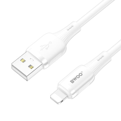 Cable de Datos y Carga USB-A - Lightning BWOO X329L, 15W, 1m, Blanco