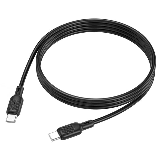 Cable de Datos y Carga USB-C - USB-C Borofone BX113 Lenny, 60W, 1m, Negro