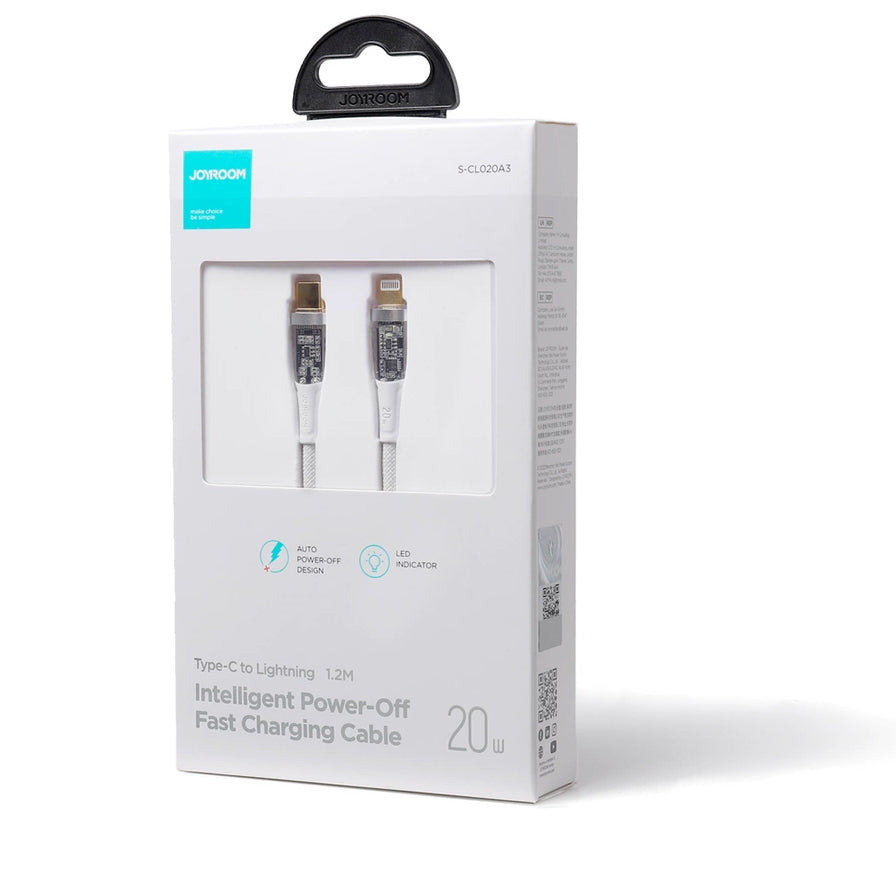 Cable de Datos y Carga USB-C - Lightning Joyroom S-CL020A3, 20W, 1.2m, Blanco