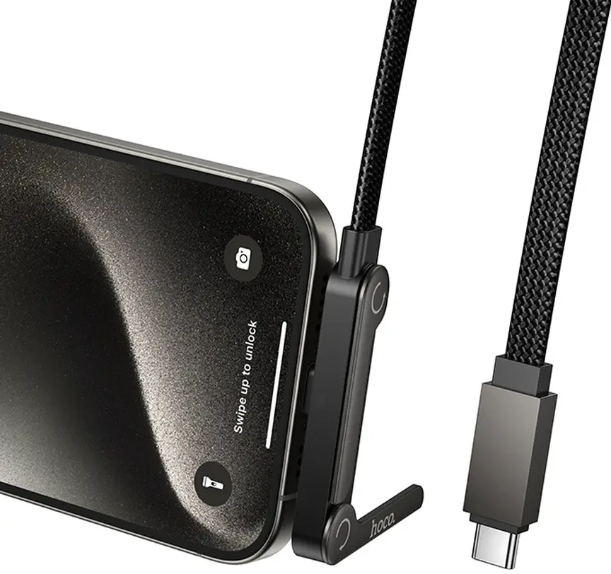 Cable de Datos y Carga USB-C - USB-C HOCO U150 Exquisite, 60W, 1.2m, Negro