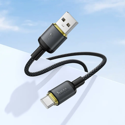 Cable de Datos y Carga USB-A - USB-C HOCO X128 Benefit, 36W, 1m, Negro