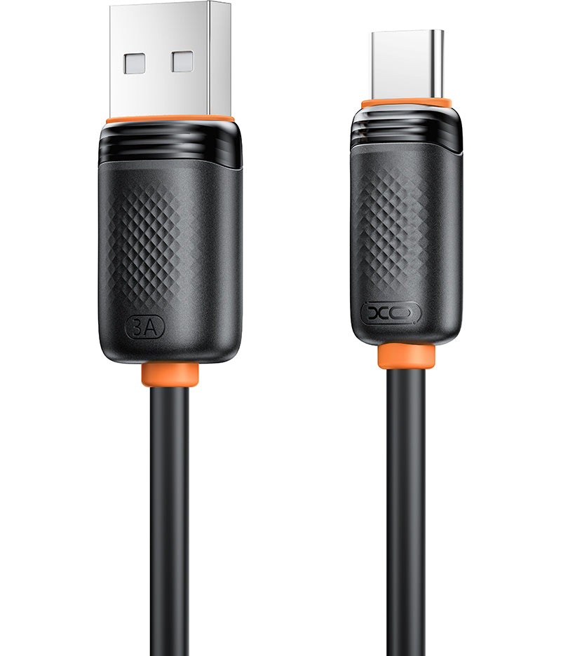 USB-A to USB-C Data and Charging Cable XO Design NB302, 18W, 1m, Black