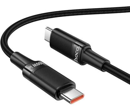 Cable de Datos y Carga USB-C - USB-C HOCO U153 Extreme, 100W, 1.2m, Negro