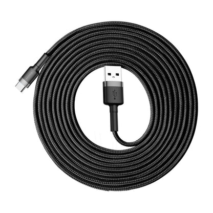 Cable de datos y carga USB-A a USB-C Baseus Cafule, 18W, 3m, Gris CATKLF-UG1 CATKLF-UG1 