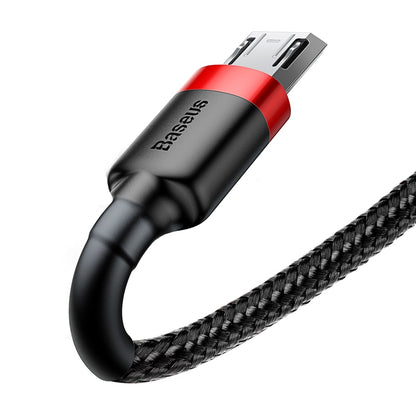 Cable de datos y carga USB-A - microUSB Baseus Cafule, 18W, 1m, Rojo CAMKLF-B91