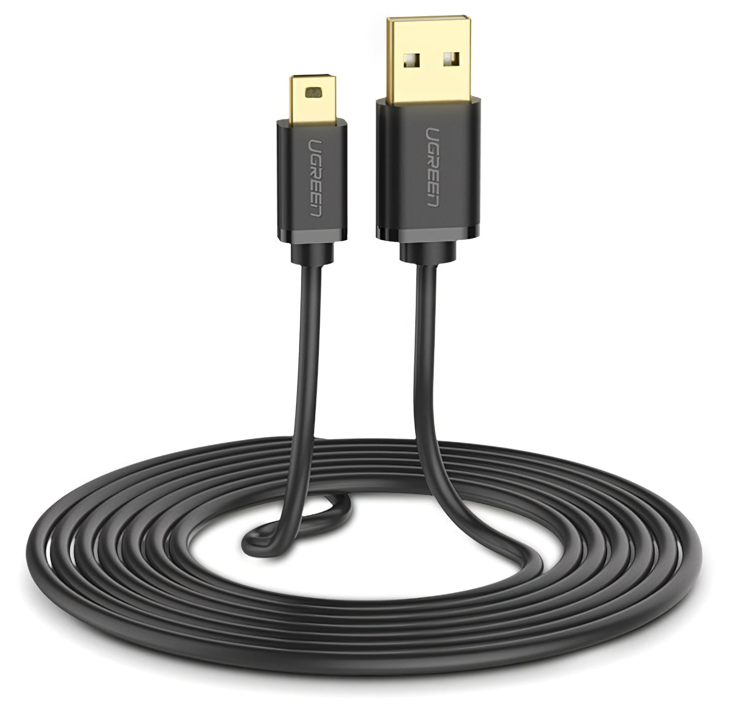 Cable de Datos y Carga USB-A a miniUSB UGREEN US132, 2m, Negro