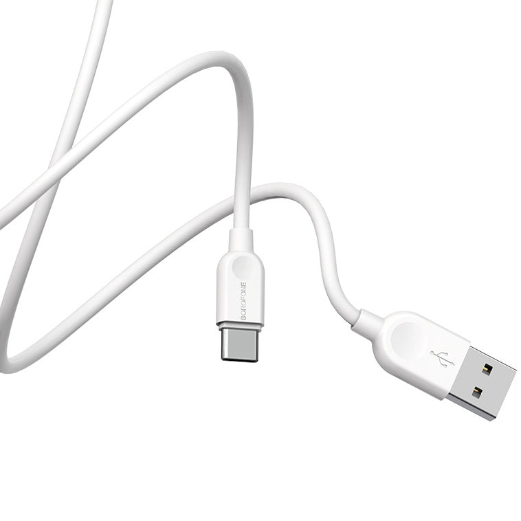 Cable de datos y carga USB-A - USB-C Borofone BX14 LinkJet BX14, 18W, 2m, Blanco