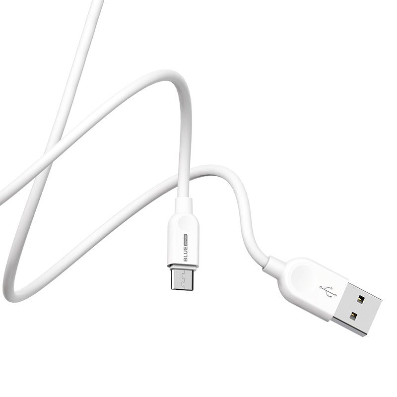 Cable de carga y datos USB-A a microUSB BLUE Power BM2BX14 LinkJet, 18 W, 2 m, blanco