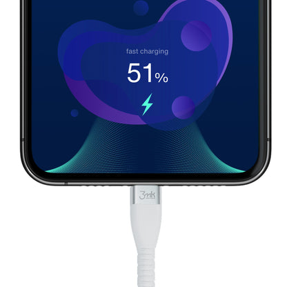 Cable de Datos y Carga USB-C - USB-C 3MK Hyper Silicone, 60W, 1m, Blanco