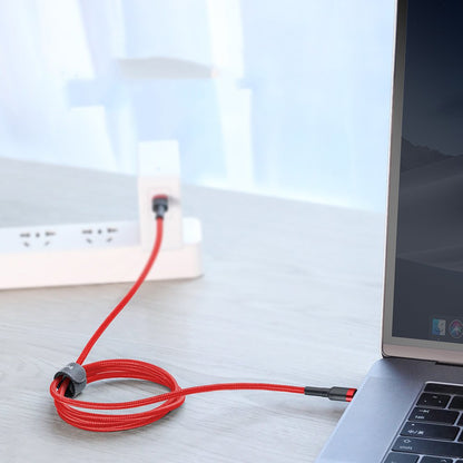 Cable de carga y datos USB-C - USB-C Baseus Cafule, 60W, 2m, Rojo CATKLF-H09