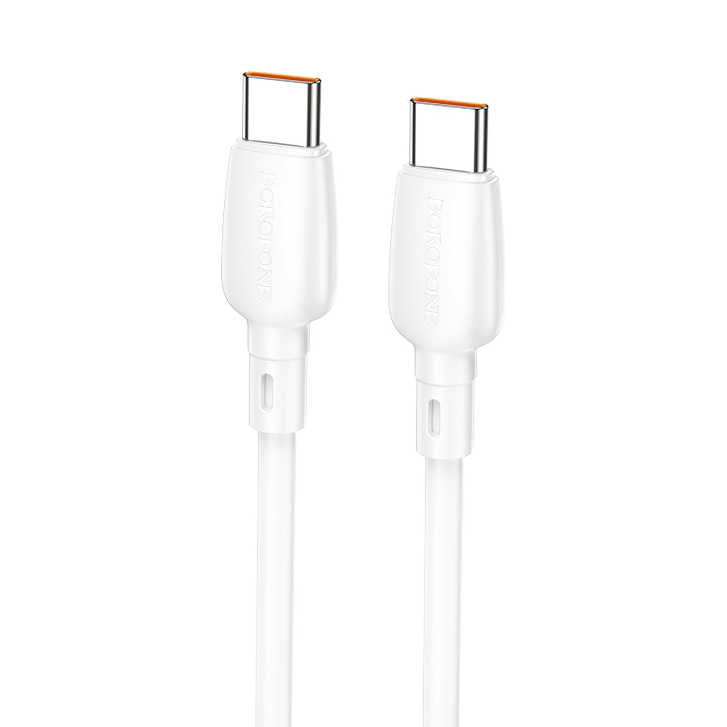 Cable de carga y datos USB-C - USB-C Borofone BX93, 100W, 1m, Blanco 