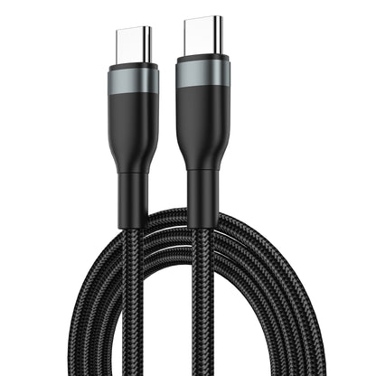 Cable de carga y datos USB-C - USB-C WiWu Wi-C017, 100W, 1,2m, Negro 