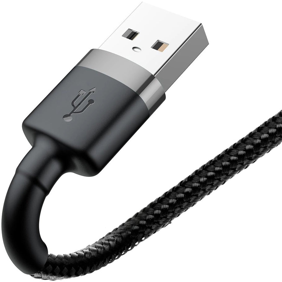 Cable de datos y carga USB-A - Lightning Baseus Cafule, 18W, 0,5m, Gris CALKLF-AG1 