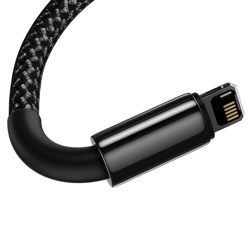 Cable de datos y carga USB-A - Lightning Baseus Tungsten Gold, 20W, 1m, Negro CALWJ-01 