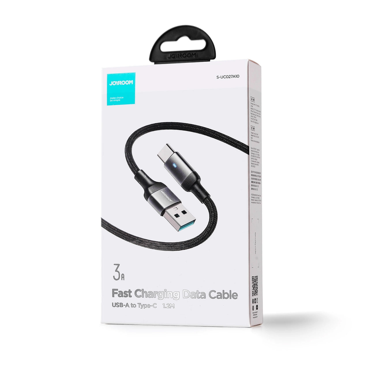 Cable de Datos y Carga USB-A - USB-C Joyroom A10, 18W, 1.2m, Negro