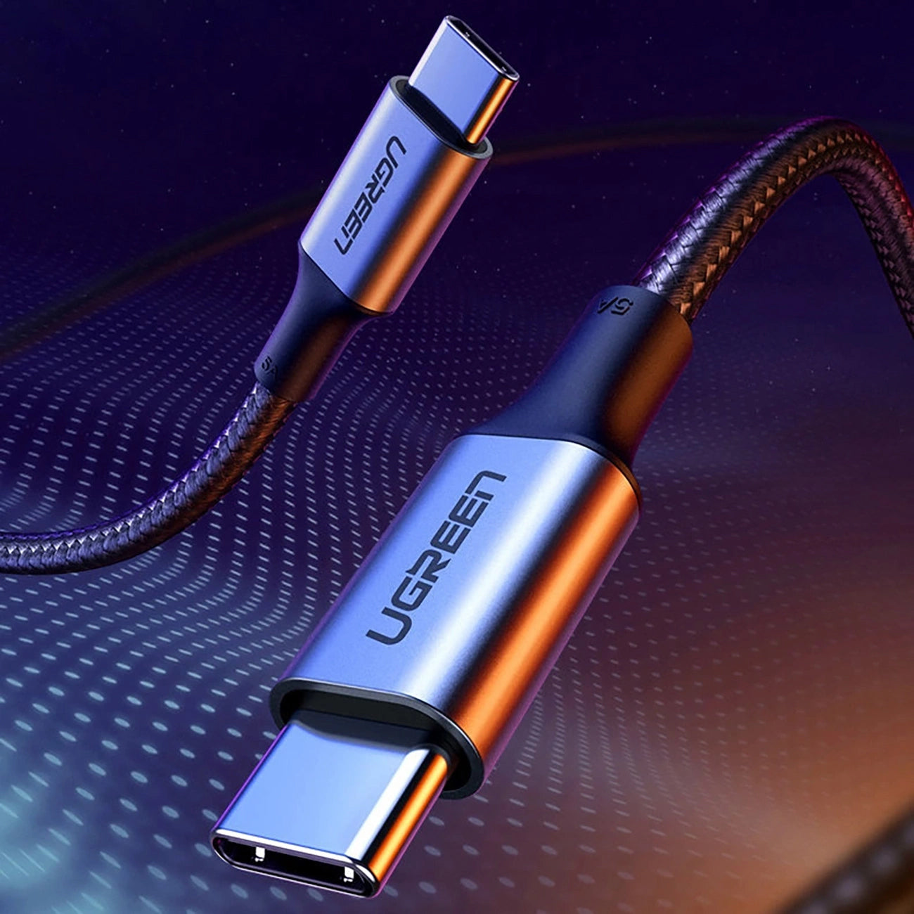 Cable de Datos y Carga USB-C a USB-C UGREEN US316, 100W, 1.5m, Gris