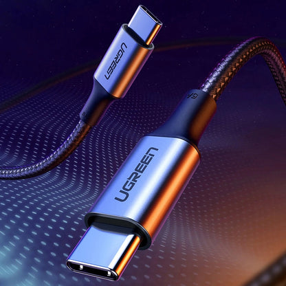 Cable de Datos y Carga USB-C a USB-C UGREEN US316, 100W, 1.5m, Gris