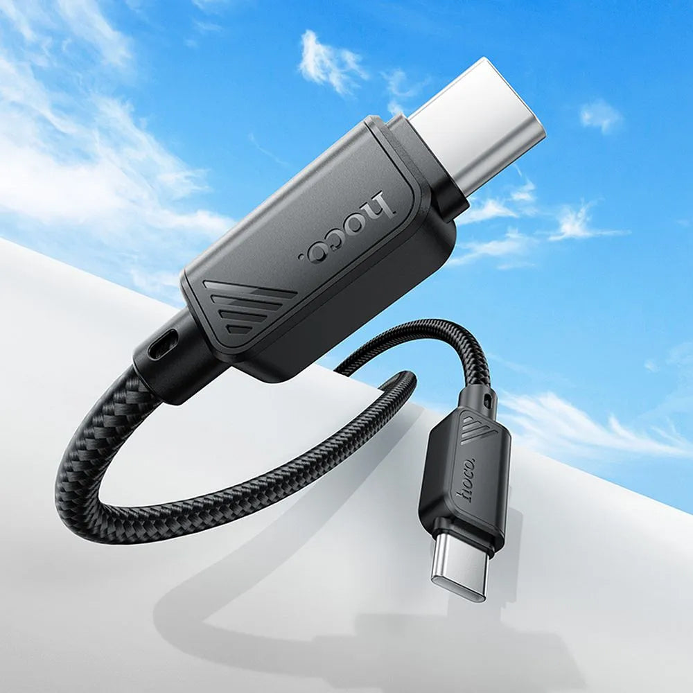 Cable de Datos y Carga USB-C - USB-C HOCO X113, 60W, 1m, Negro