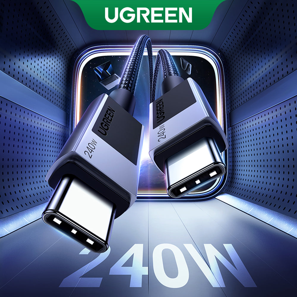 Cable de Datos y Carga USB-C - USB-C UGREEN L513, 240W, 1m, Negro