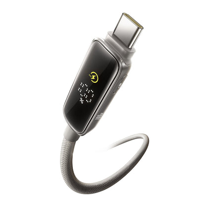 Cable de Datos y Carga USB-C - USB-C Baseus Vipow Display, 100W, 2m, Gris P10381802851-01