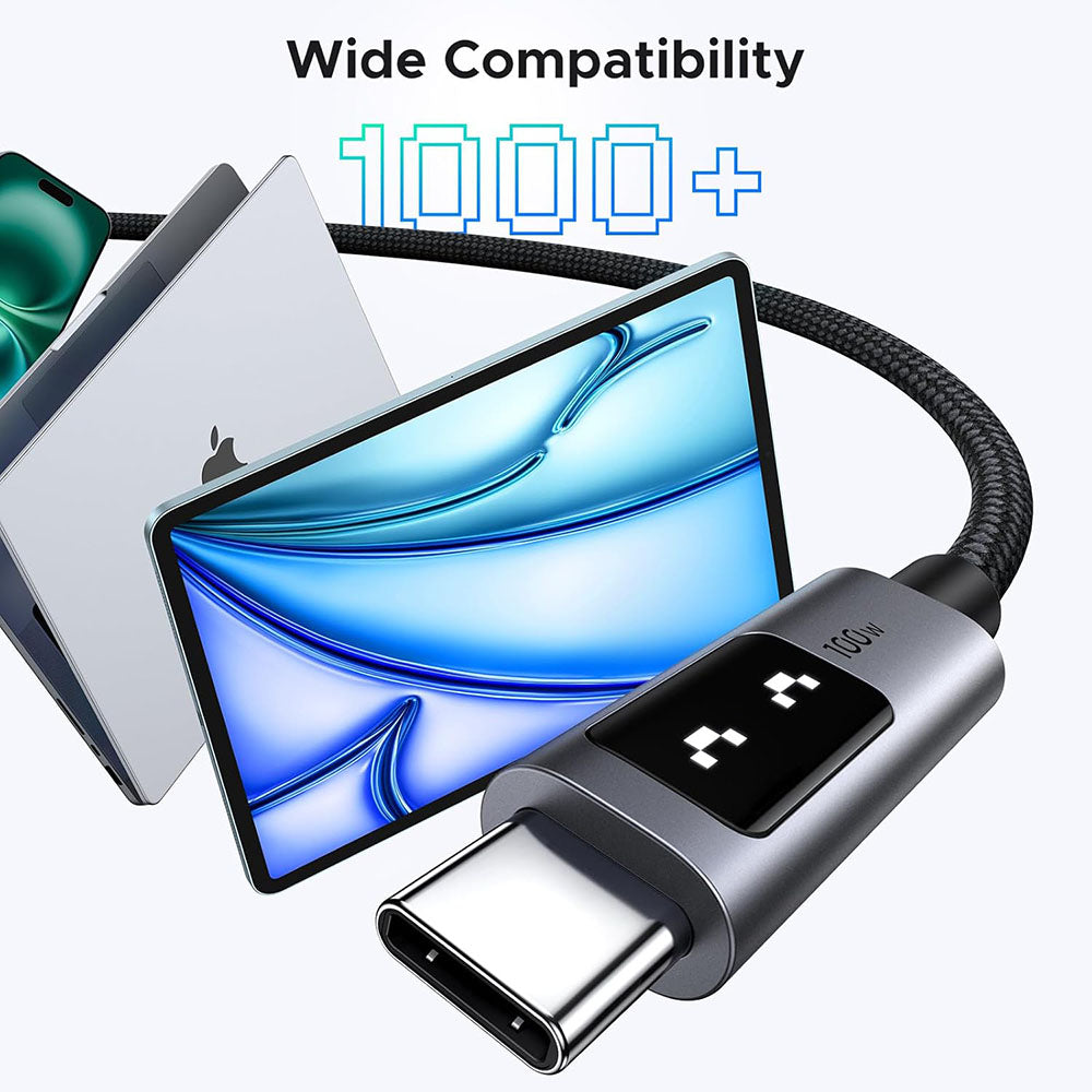 Cable de Datos y Carga USB-C - USB-C UGREEN L509, 100W, 1m, Gris