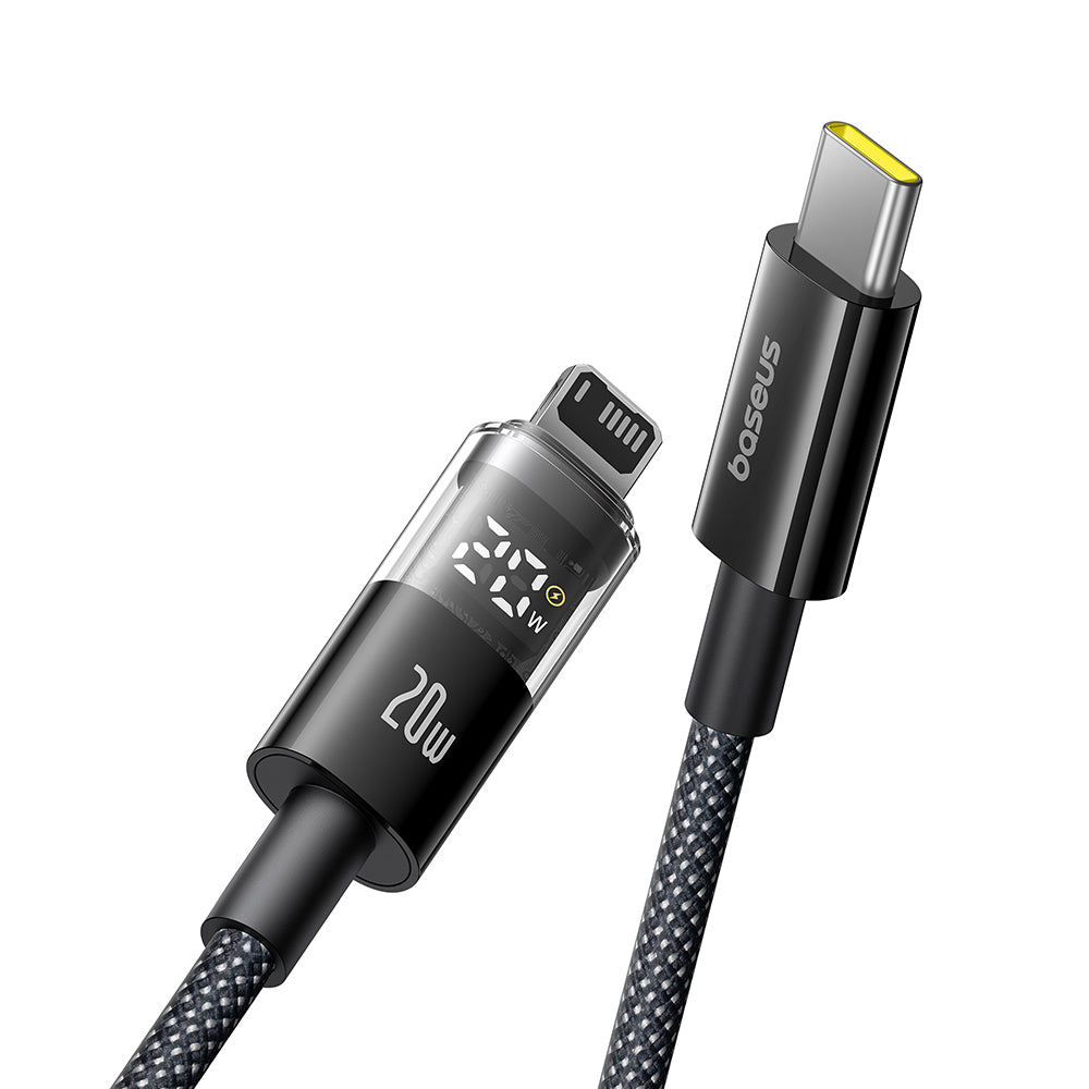 USB-C to Lightning Baseus Display 2 Data and Charging Cable, 20W, 1m, Black P10382703121-00