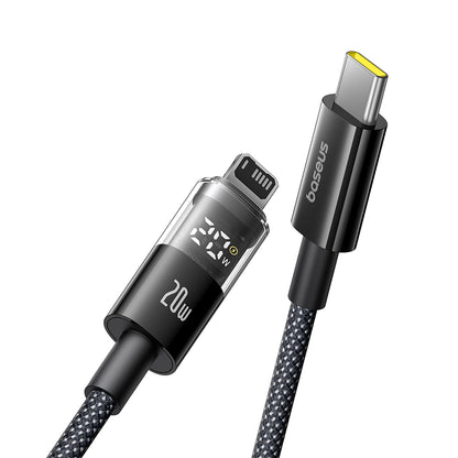 USB-C to Lightning Baseus Display 2 Data and Charging Cable, 20W, 1m, Black P10382703121-00