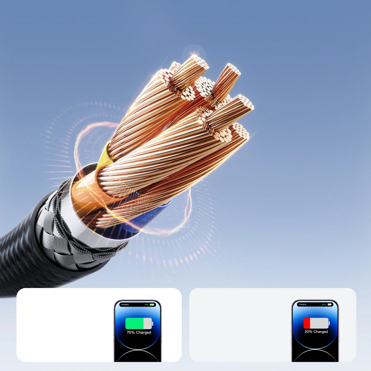 Cable de Datos y Carga USB-C - Lightning Joyroom S-A28 Flash, 30W, 1m, Negro