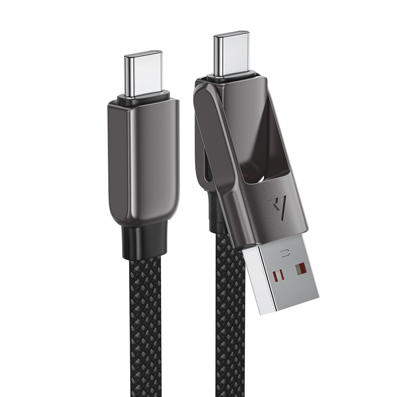 Cable de Datos y Carga USB-C - USB-A / USB-C Acefast C13-05, 60W, 0.2m, Negro