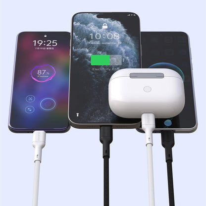 Cable de Datos y Carga USB-C - USB-C Dudao L9C, 65W, 1m, Blanco
