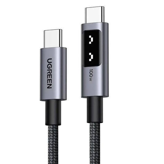 Cable de Datos y Carga USB-C - USB-C UGREEN L509, 100W, 0.5m, Gris