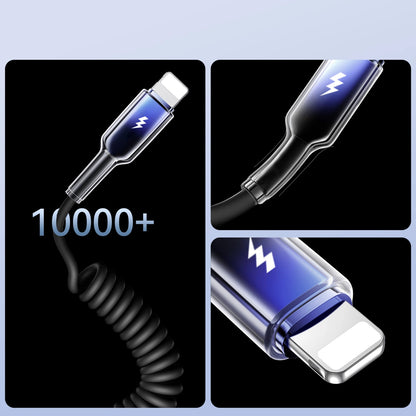 Cable de Datos y Carga USB-A - Lightning Joyroom S-A43 Crystal, 18W, 1.5m, Negro