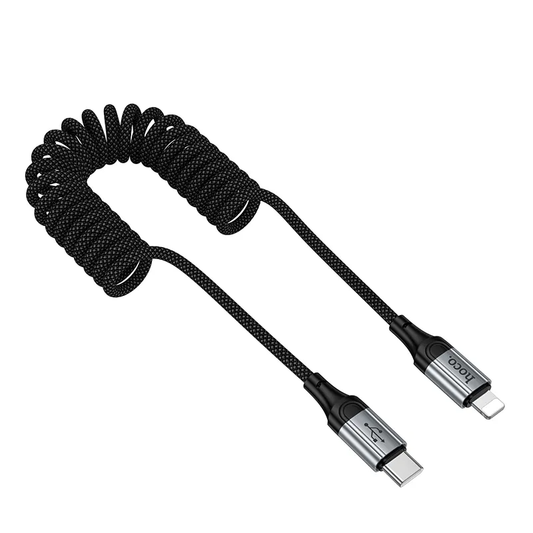 Cable de Datos y Carga USB-C - Lightning HOCO X121, 27W, 1.5m, Negro