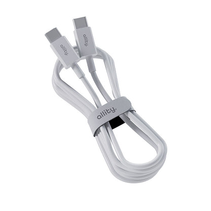 Cable de Datos y Carga USB-C - USB-C Allity. AUC-03, 100W, 1m, Blanco