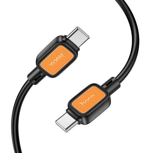 Cable de Datos y Carga USB-C - USB-C HOCO X108, 60W, 1m, Negro