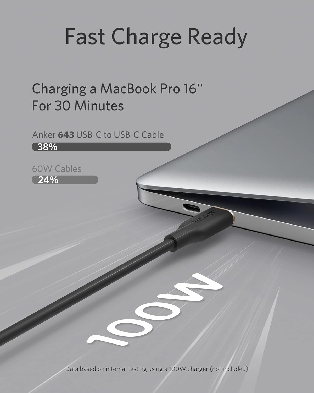 Cable de Datos y Carga USB-C - USB-C Anker PowerLine III, 100W, 0.9m, Negro A8552H11