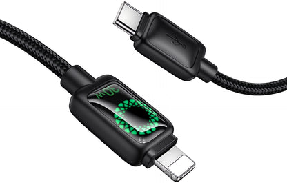 Cable de Datos y Carga USB-C - Lightning HOCO U146, 30W, 1.2m, Negro