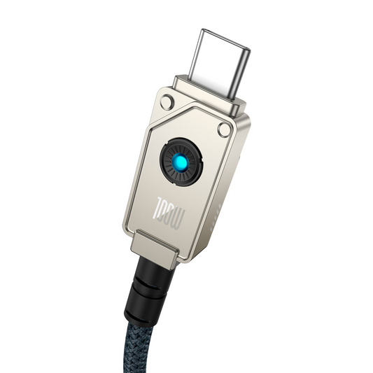Cable de Datos y Carga USB-C - USB-C Baseus Unbreakable, 100W, 2m, Blanco P10355800221-01