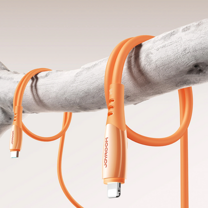 Cable de Datos y Carga USB-C - Lightning Joyroom S-A59 Vibrant, 30W, 1.2m, Naranja