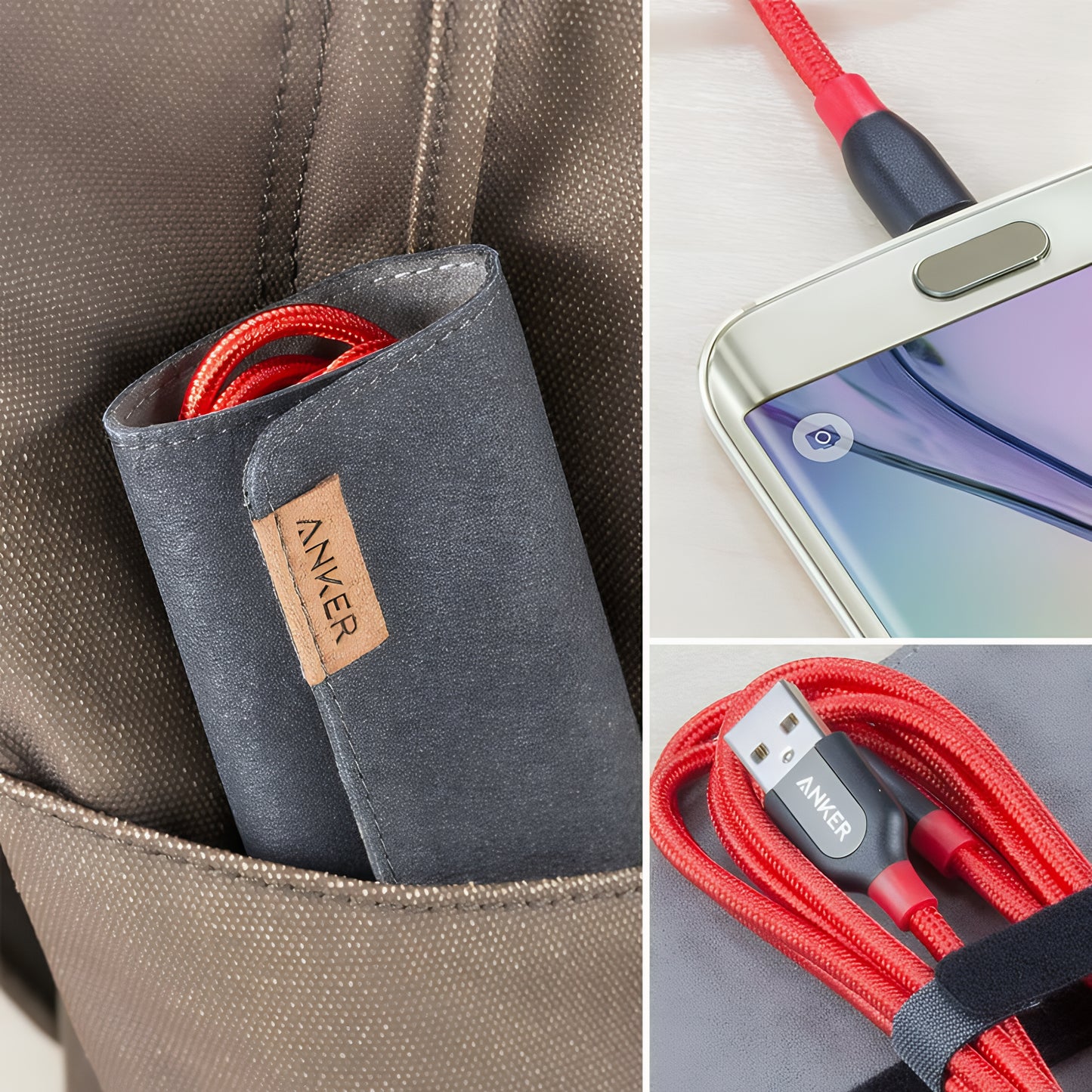 Cable de Datos y Carga USB-A - microUSB Anker PowerLine+, 18W, 0.91m, Rojo A8142G91