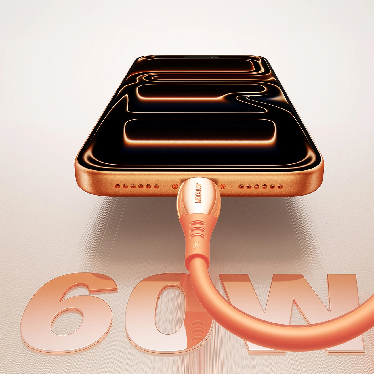 Cable de Datos y Carga USB-C - USB-C Joyroom S-A59 Vibrant, 60W, 1.2m, Naranja