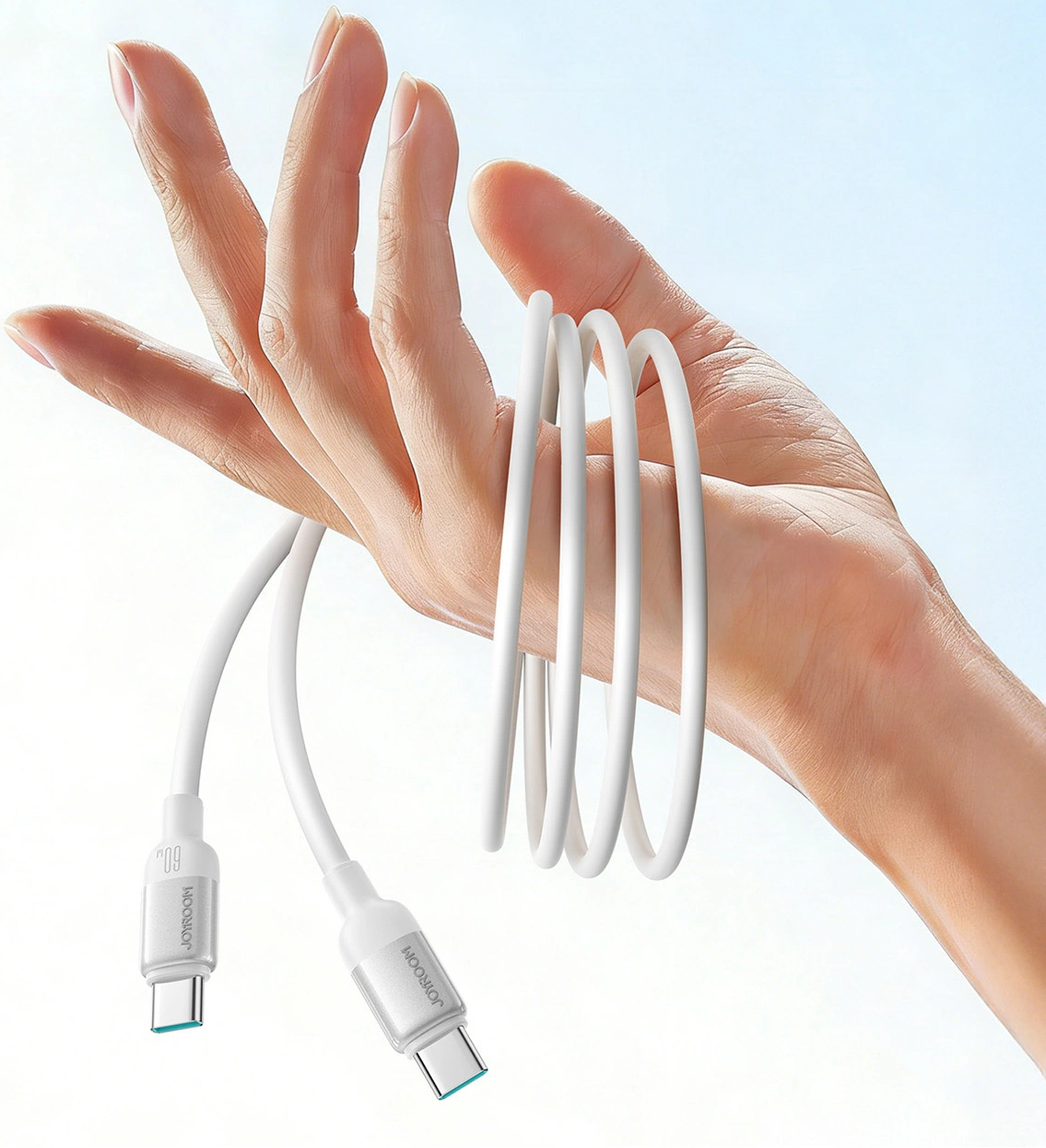 Cable de Datos y Carga USB-C - USB-C Joyroom S-A62 Lively, 60W, 1.2m, Blanco