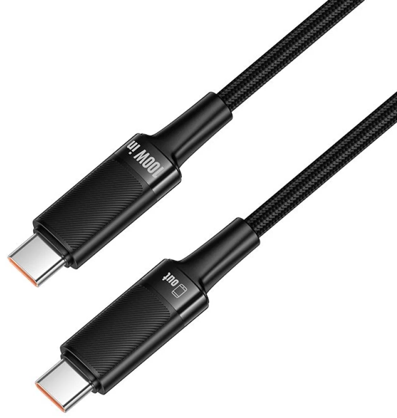 Cable de Datos y Carga USB-C - USB-C HOCO U153 Extreme, 100W, 1.2m, Negro