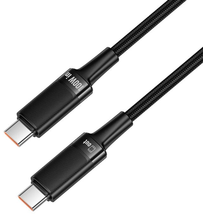 Cable de Datos y Carga USB-C - USB-C HOCO U153 Extreme, 100W, 1.2m, Negro