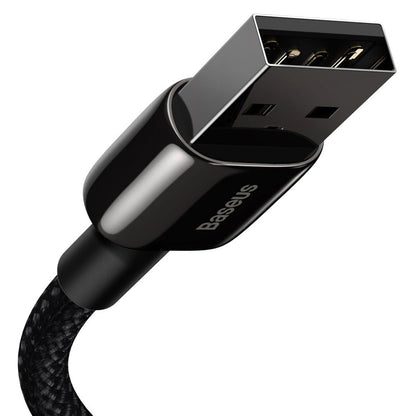 Cable de datos y carga USB-A - Lightning Baseus Tungsten Gold, 20W, 1m, Negro CALWJ-01 