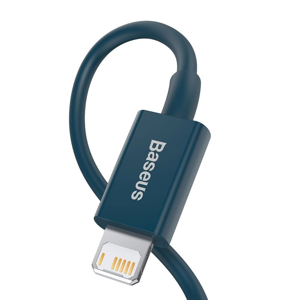 Cable de datos y carga USB-A - Lightning Baseus Superior Series, 20W, 1m, Azul CALYS-A03 