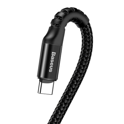 Cable de datos y carga USB-A - USB-C Baseus Fish Eye Spring, 18W, 1m, Negro CATSR-01 CATSR-01 