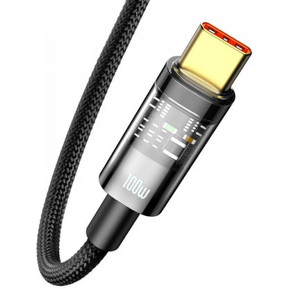 Cable de carga y datos USB-A a USB-C Baseus Explorer, 100 W, 1 m, negro CATS000201 